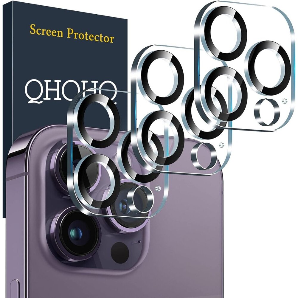 3 Pack Tempered Glass Camera Lens Protector for iPhone 14 Pro 6.1 14 Pro Max 6.7